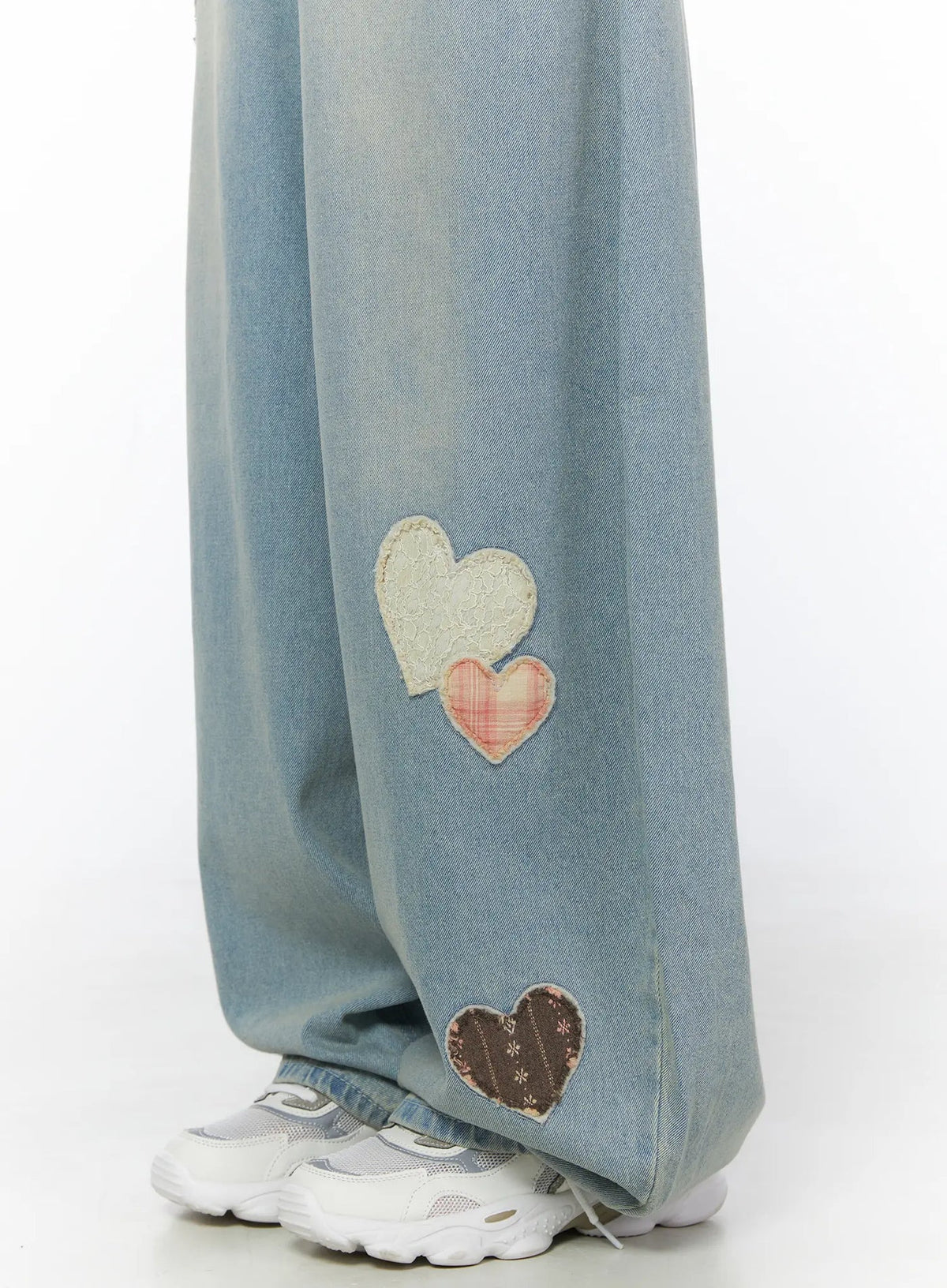 Heart Patch Baggy Jeans