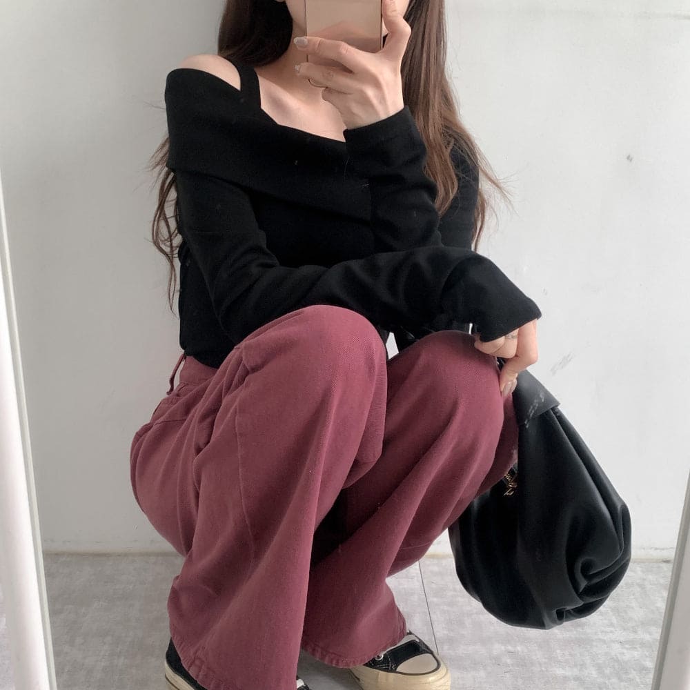 Opening Half Off Shoulder Top