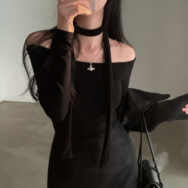 Tie Strap Off Shoulder Set 