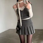 Tie Strap Off Shoulder Set 