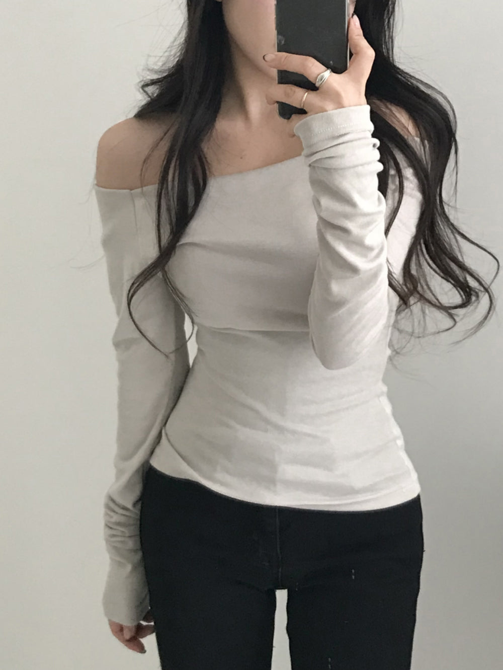 【🍇秋冬新色】Basic Off Shoulder Top