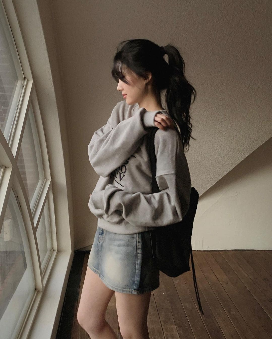 [Korean Hot Item!] Washing Denim Mini Skirt 