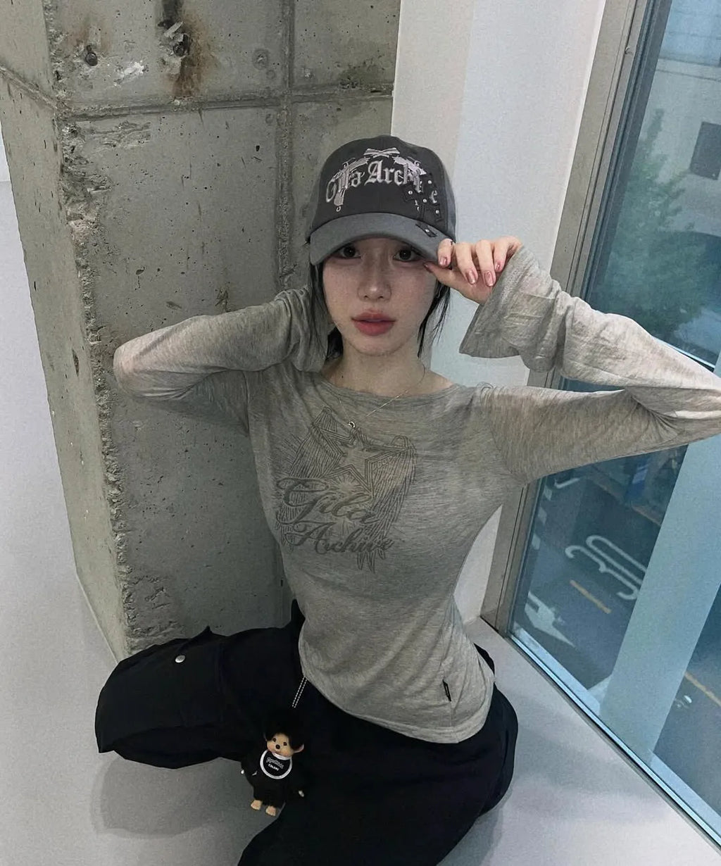 【JISOO同款】STAR WING SHEER LONG SLEEVE