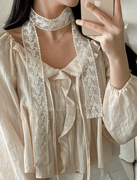 【🎀浪漫甜美】Lace Choker Scarf