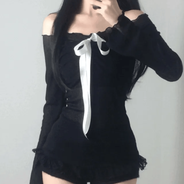 【🩶約會Pick】Ribbon Rose Top