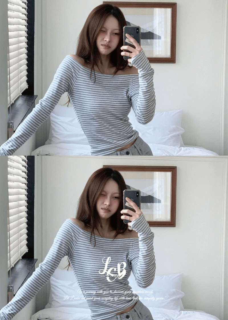 [MD PICK! / -3kg] Stripe Slender Top