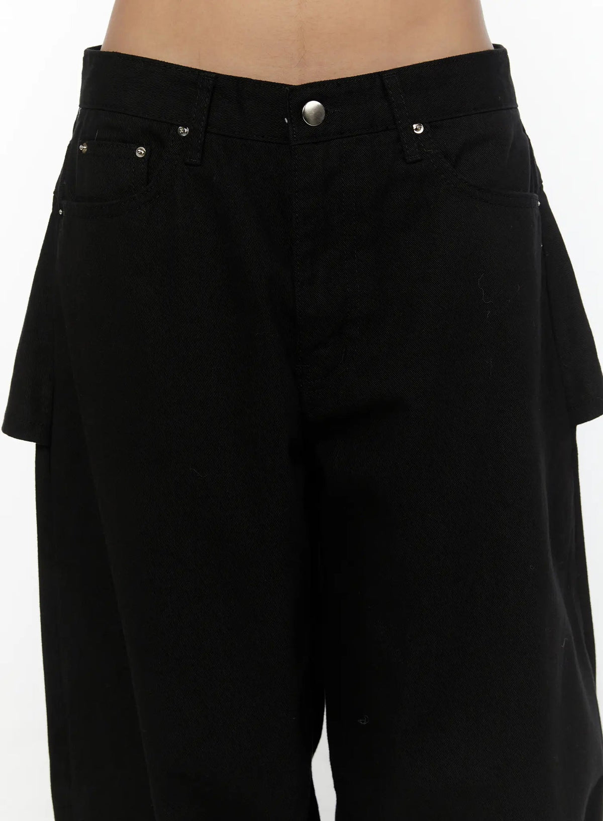 Studded Wide Fit Skirt Pants