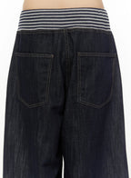【條紋神褲】Stripe Wide Jeans