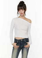 【🍇秋冬新色】Slide Off Shoulder Top