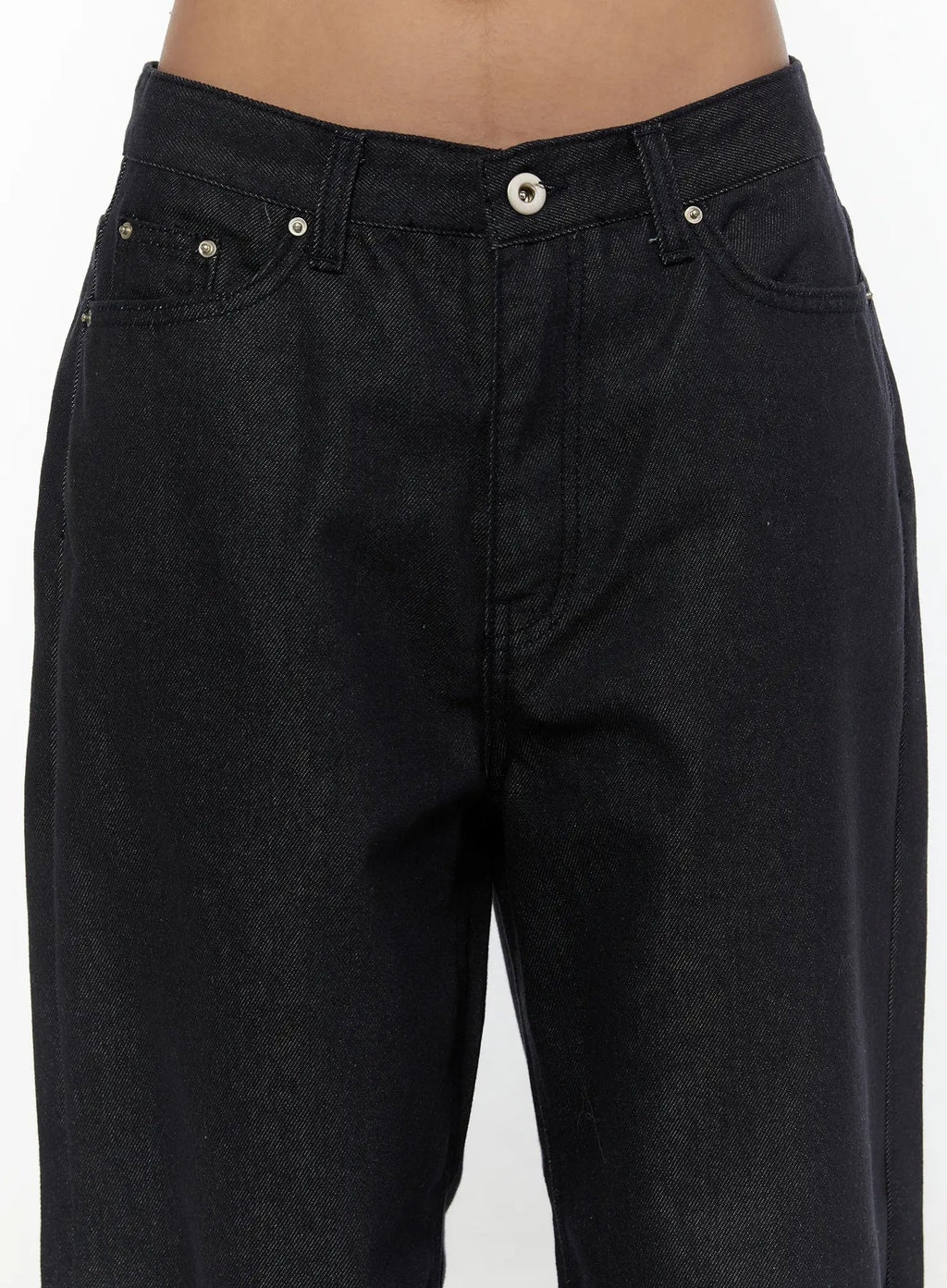 Raw Turn Up Baggy Jeans