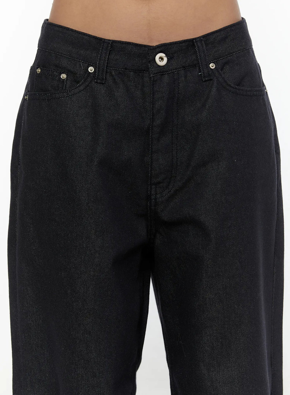 Raw Turn Up Baggy Jeans