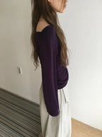 【🍇秋冬新色】Drape Ribbon Top