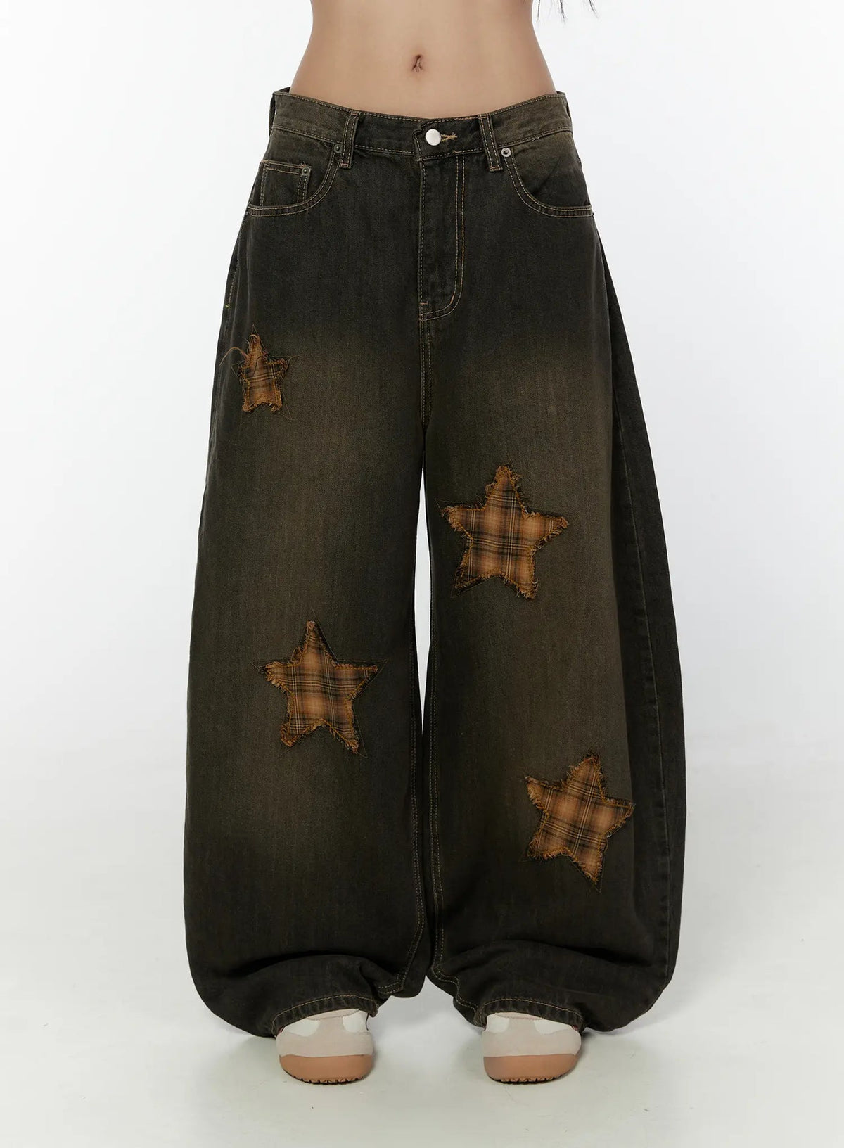 Ezekiel Tinted Star Patch Baggy Jeans