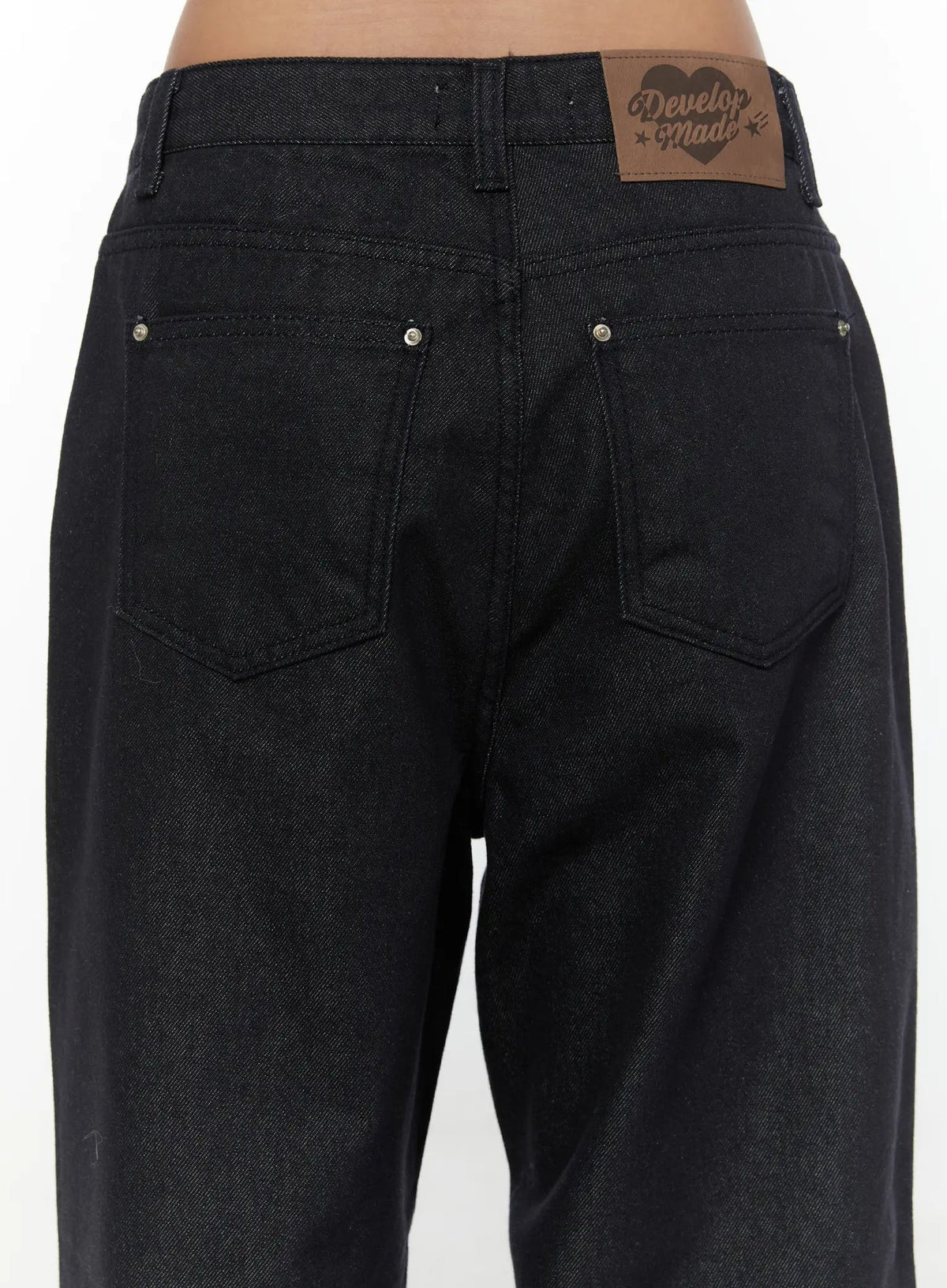 Raw Turn Up Baggy Jeans