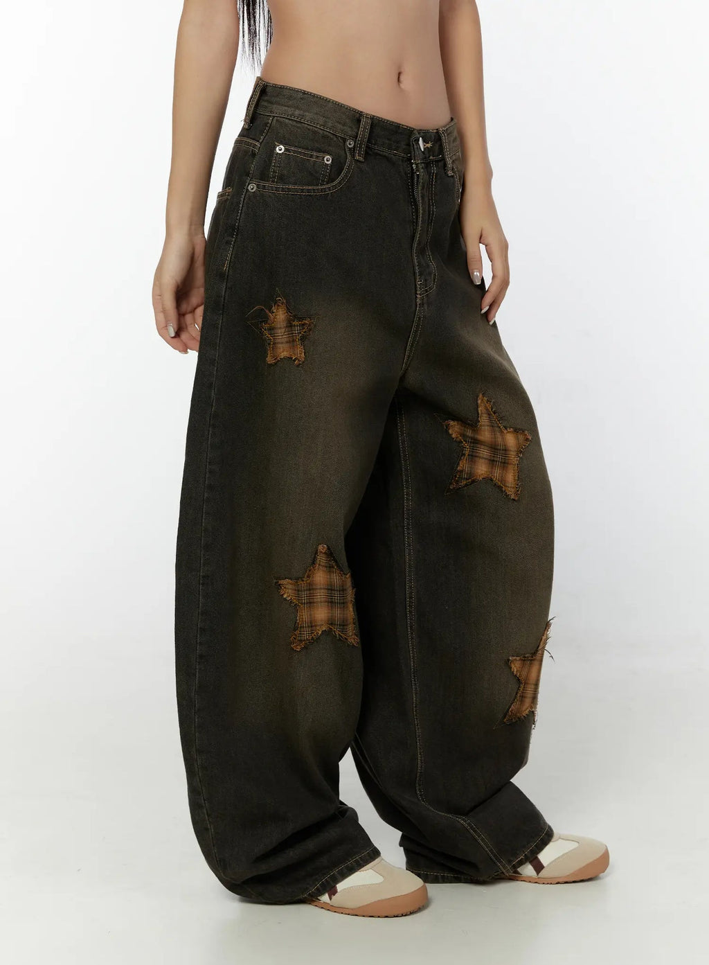 Ezekiel Tinted Star Patch Baggy Jeans