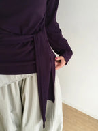 【🍇秋冬新色】Drape Ribbon Top