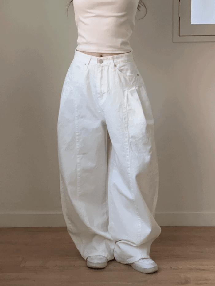 【彎刀神褲】Pintuck Balloon Pants