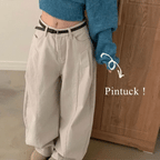 【彎刀神褲】Pintuck Balloon Pants