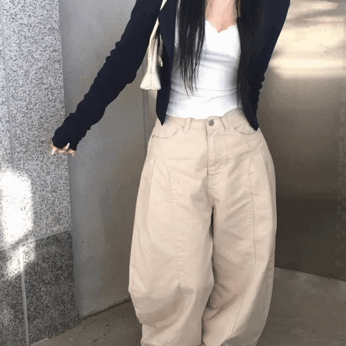 【彎刀神褲】Pintuck Balloon Pants