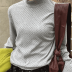 【🩶韓系波點】Polka Dot Neck Top