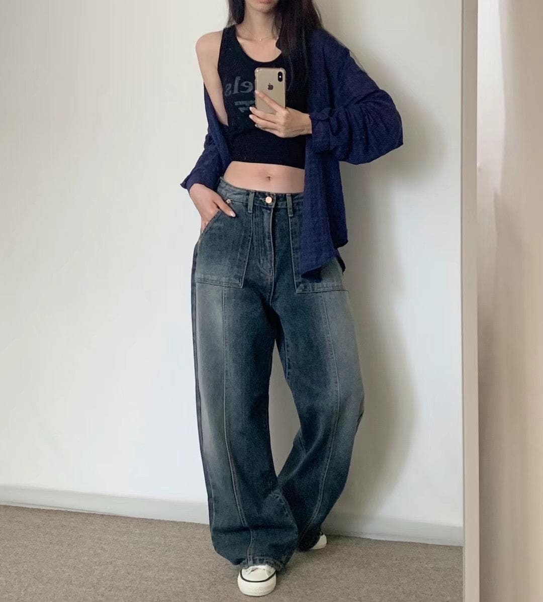 【🖤y2k vibe】Retro Wide Jeans