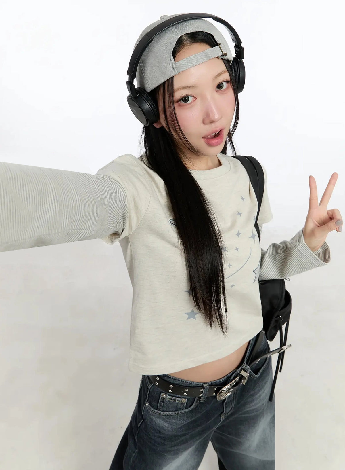【層疊穿搭】Layered Star Patch Tee