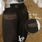 【🤎秋冬必備】Check Pocket Wide Pants