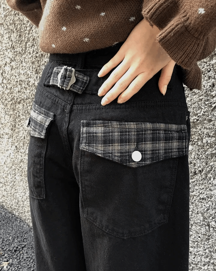 【🤎秋冬必備】Check Pocket Wide Pants