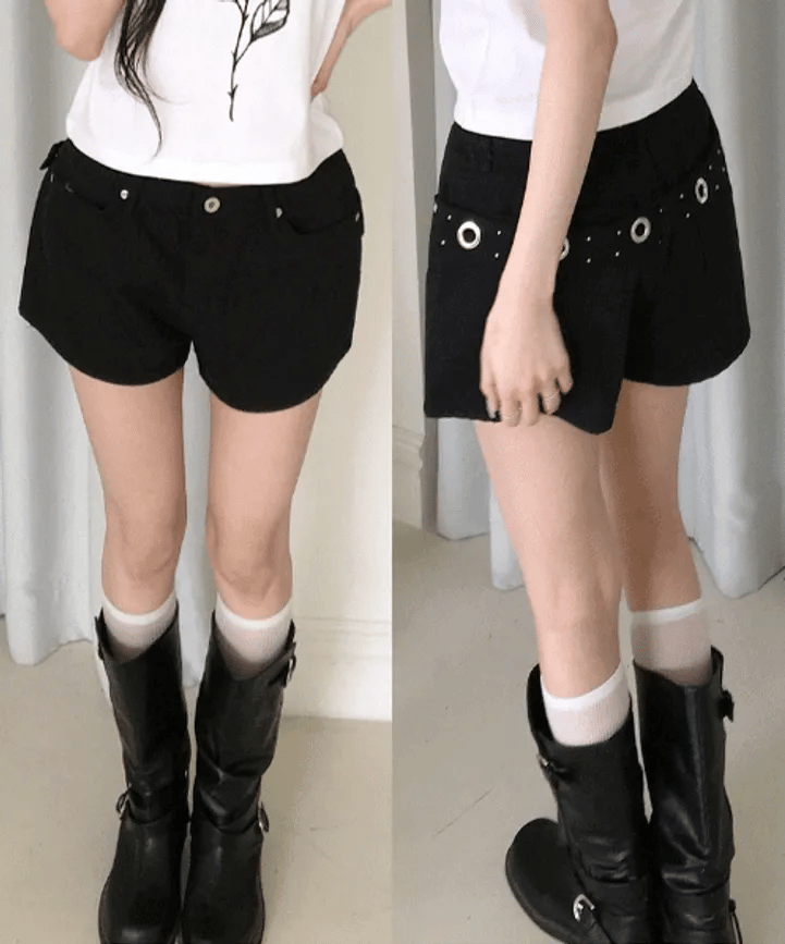 【y2k酷夏】Streetwear Stud Shorts