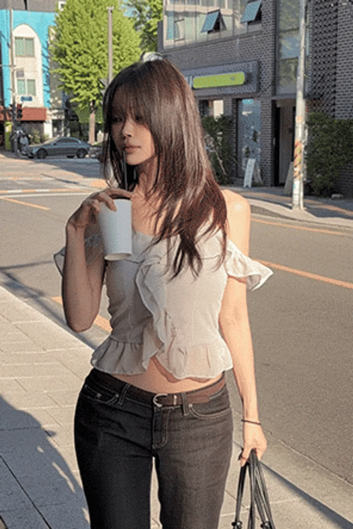 【氣質飄逸】Frill Tank Blouse