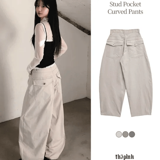 【神褲系列】Pocket Curved Pants