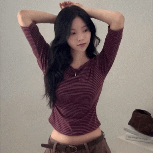 【顯瘦七分袖】Boat Neck Slim Tee