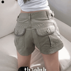 【口袋短褲】Buckle Shorts