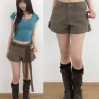 【顯瘦捲邊褲】Slim Fit Cuffed Shorts