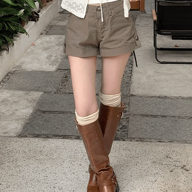 【顯瘦捲邊褲】Slim Fit Cuffed Shorts
