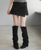 【鉚釘褲裙】Hellcot Wrap Skort