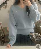 【🌷春裝新品】Label V-Neck Knit