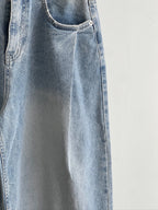 [Lazy Style] Pintuck Balloon Wide Denim