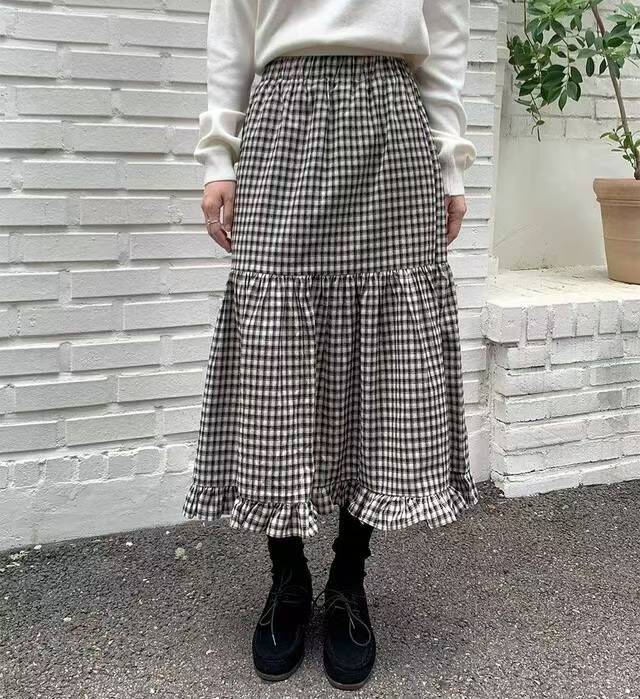 【秋冬新品】Check Midi Skirt