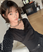 【🤍韓式波點風】Dot Lace Tee