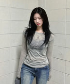 【JISOO同款】STAR WING SHEER LONG SLEEVE