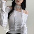 【🎀浪漫甜美】Lace Choker Scarf