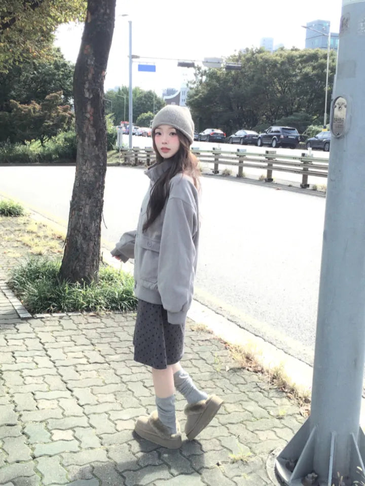 【🩶韓系中長裙】Dot Midi Skirt