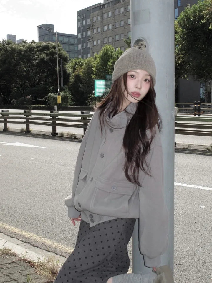 【🩶韓系中長裙】Dot Midi Skirt