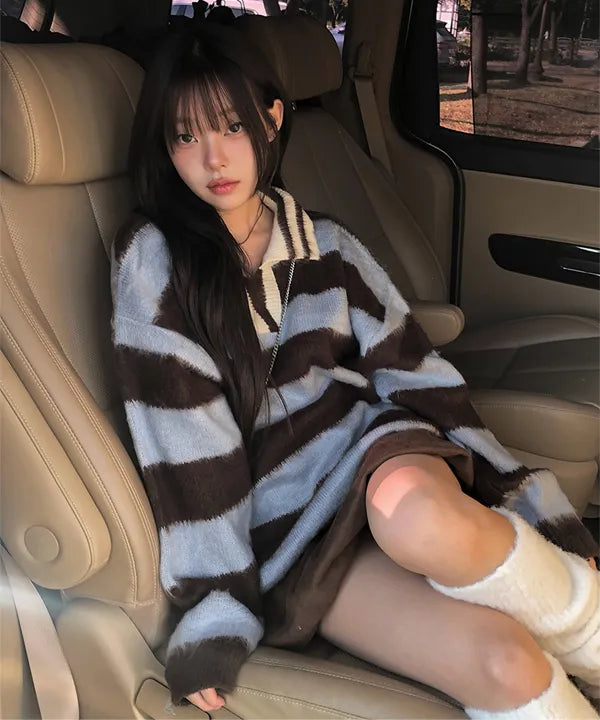 【🎅🏻情侶裝】Stripe Rugby Knitwear