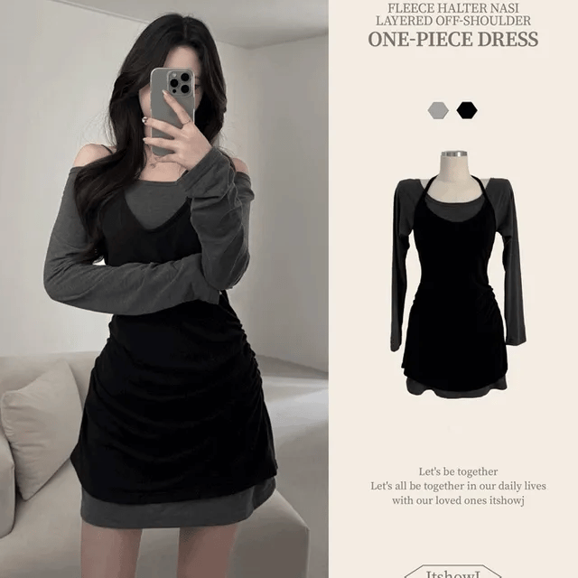 【🩶y2k vibe】Muco Halter Dress