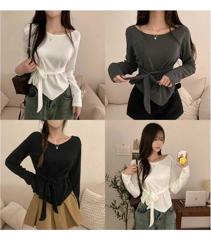 【蝴蝶衫】Rito Ribbon Slim Top