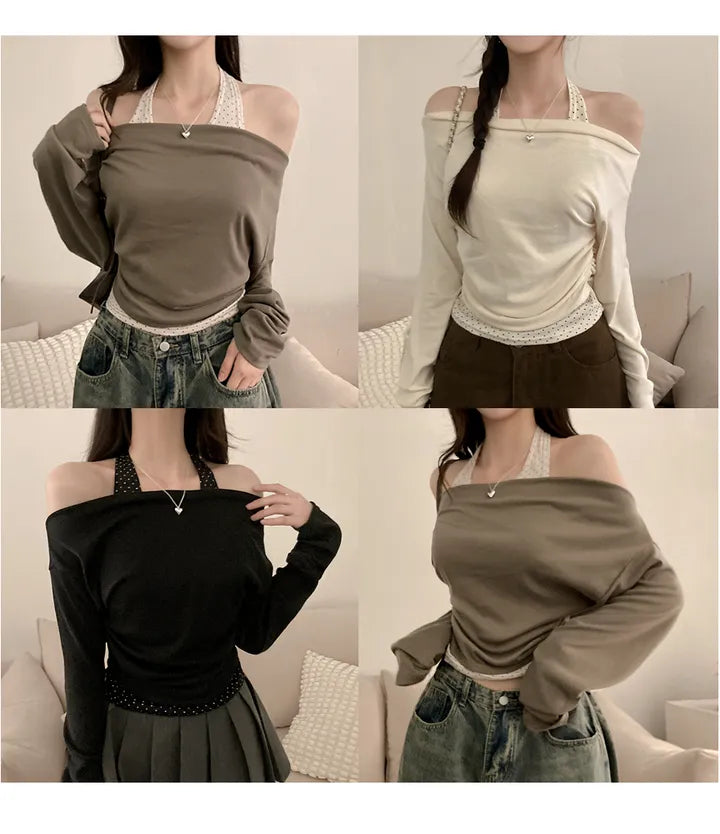 【🩰春裝新品】Halter Dot Top