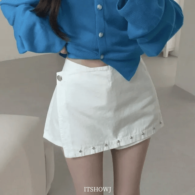 【鉚釘褲裙】Hellcot Wrap Skort