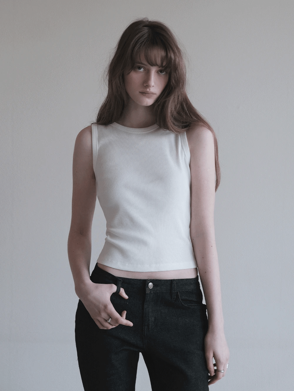 Korean website homemade simple slim-fit vest 